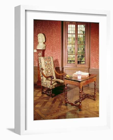 Interior of the Study of Honore De Balzac-French School-Framed Giclee Print