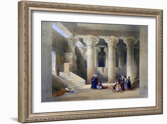 Interior of the Temple at Esna, Upper Egypt, 1838-David Roberts-Framed Giclee Print