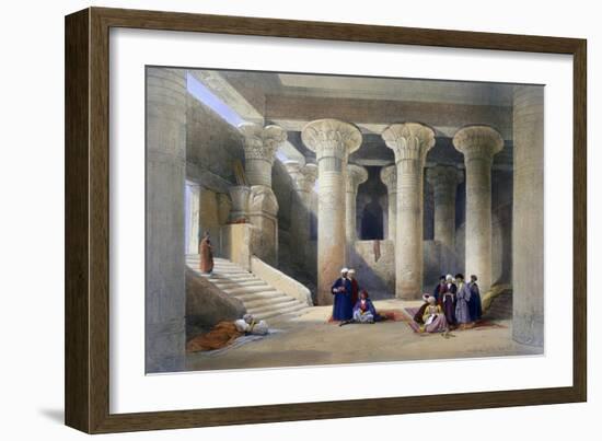 Interior of the Temple at Esna, Upper Egypt, 1838-David Roberts-Framed Giclee Print