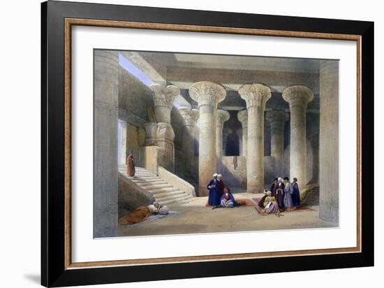 Interior of the Temple at Esna, Upper Egypt, 1838-David Roberts-Framed Giclee Print