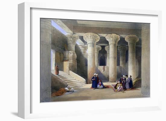 Interior of the Temple at Esna, Upper Egypt, 1838-David Roberts-Framed Giclee Print