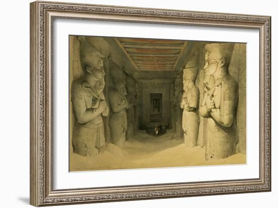 Interior of the Temple of Abu Simbel, from "Egypt and Nubia," Vol.1-David Roberts-Framed Giclee Print