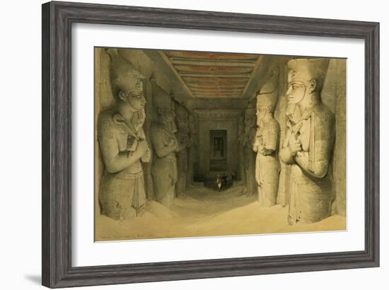 Interior of the Temple of Abu Simbel, from "Egypt and Nubia," Vol.1-David Roberts-Framed Giclee Print