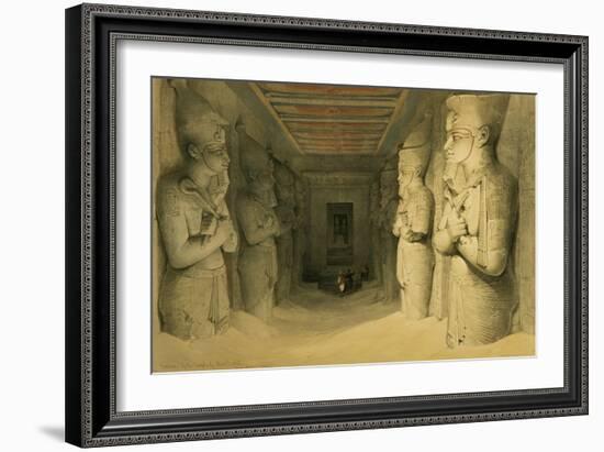 Interior of the Temple of Abu Simbel, from "Egypt and Nubia," Vol.1-David Roberts-Framed Giclee Print