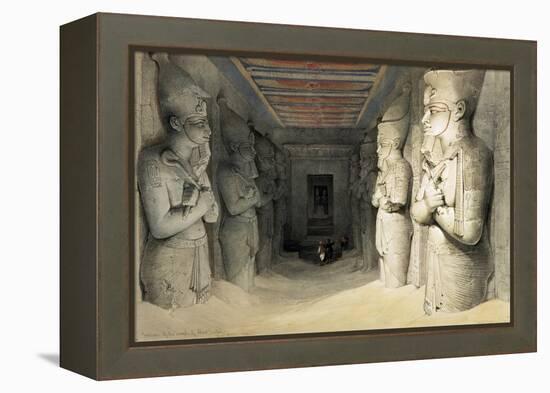 'Interior of the Temple of Abu Simbel', Nubia, Egypt, c1845-David Roberts-Framed Premier Image Canvas