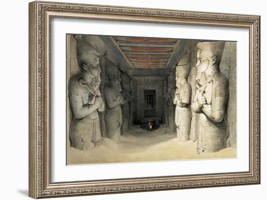 'Interior of the Temple of Abu Simbel', Nubia, Egypt, c1845-David Roberts-Framed Giclee Print