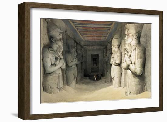 'Interior of the Temple of Abu Simbel', Nubia, Egypt, c1845-David Roberts-Framed Giclee Print