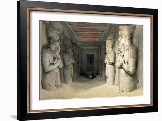 'Interior of the Temple of Abu Simbel', Nubia, Egypt, c1845-David Roberts-Framed Giclee Print