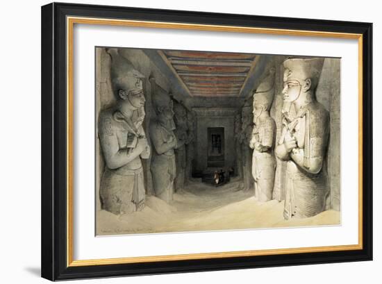 'Interior of the Temple of Abu Simbel', Nubia, Egypt, c1845-David Roberts-Framed Giclee Print