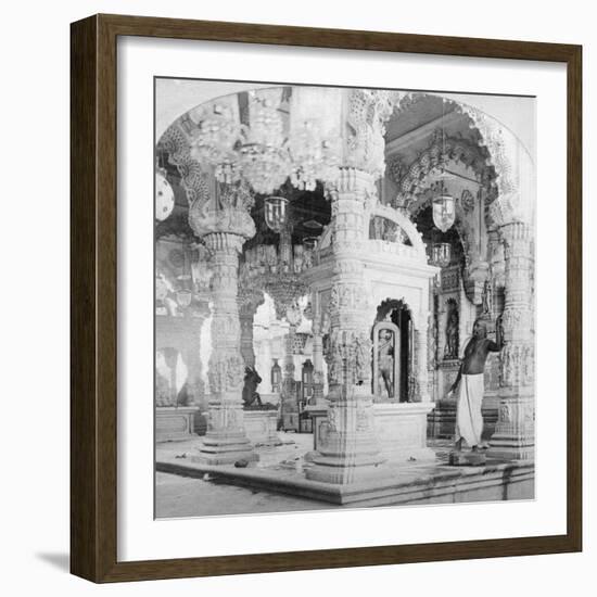 Interior of the Temple of Babulnath, Bombay, India, 1901-BW Kilburn-Framed Giclee Print