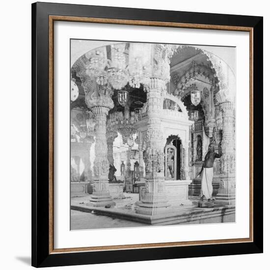 Interior of the Temple of Babulnath, Bombay, India, 1901-BW Kilburn-Framed Giclee Print