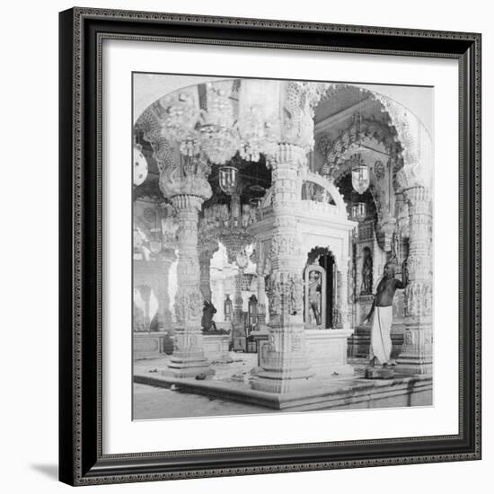 Interior of the Temple of Babulnath, Bombay, India, 1901-BW Kilburn-Framed Giclee Print