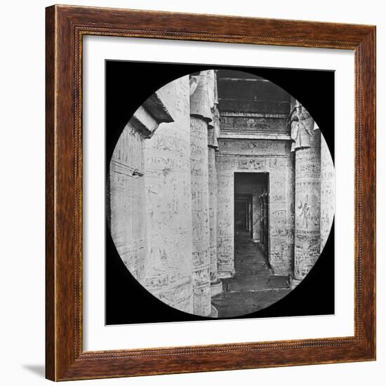 Interior of the Temple of Dendera, Egypt, C1890-Newton & Co-Framed Photographic Print