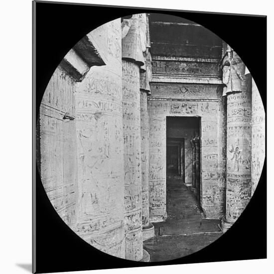 Interior of the Temple of Dendera, Egypt, C1890-Newton & Co-Mounted Photographic Print