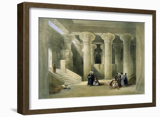 Interior of the Temple of Esne in Upper Egypt-David Roberts-Framed Giclee Print