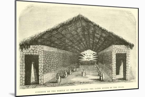 Interior of the Temple of the Sun During the Later Reigns of the Incas-Édouard Riou-Mounted Giclee Print