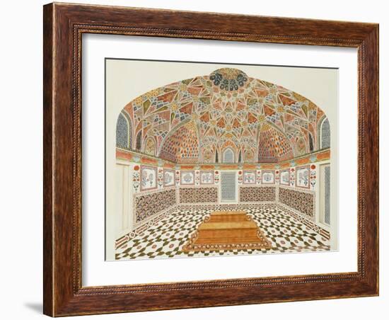 Interior of the Tomb of et ahmadowlah, Agra School, circa 1815-null-Framed Giclee Print