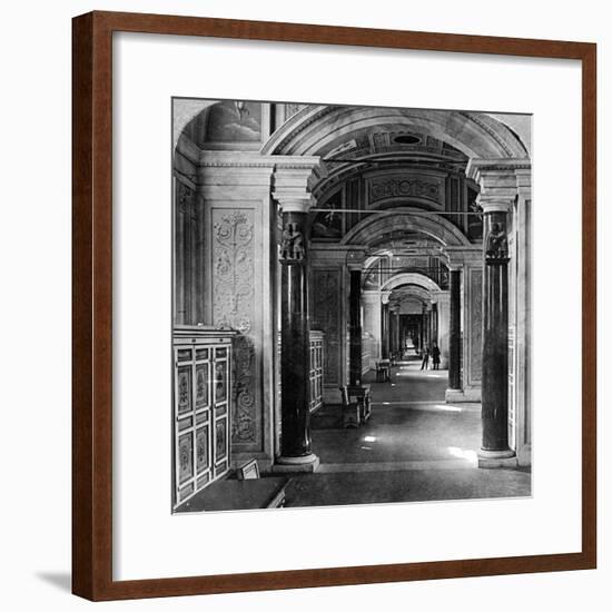 Interior of the Vatican Library, Rome, Italy-Underwood & Underwood-Framed Photographic Print