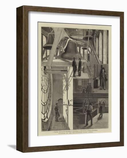 Interior of the Westminster Clock Tower-null-Framed Giclee Print