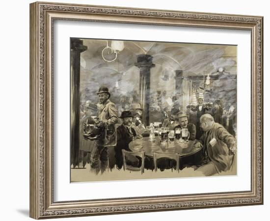 Interior of the Winter Bierhaus in Vienna-Wilhelm Gause-Framed Giclee Print