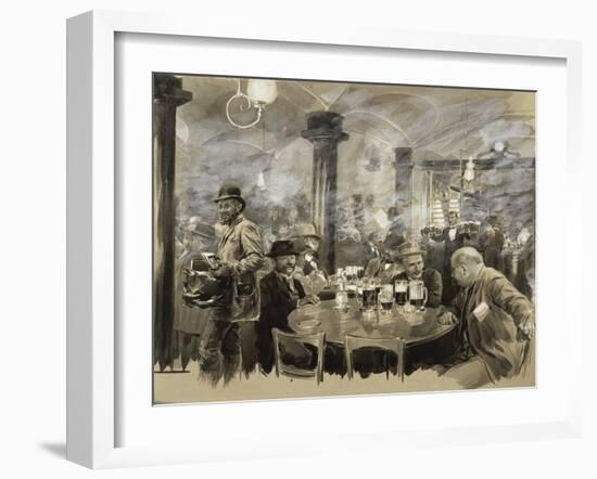 Interior of the Winter Bierhaus in Vienna-Wilhelm Gause-Framed Giclee Print