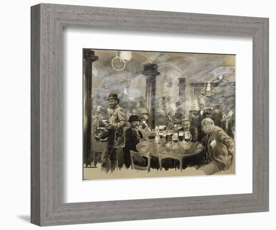 Interior of the Winter Bierhaus in Vienna-Wilhelm Gause-Framed Giclee Print