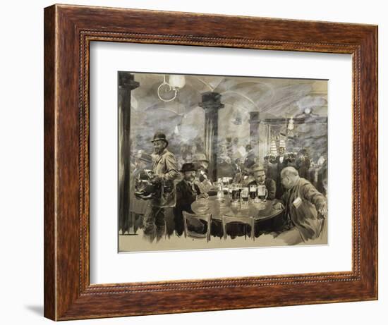 Interior of the Winter Bierhaus in Vienna-Wilhelm Gause-Framed Giclee Print