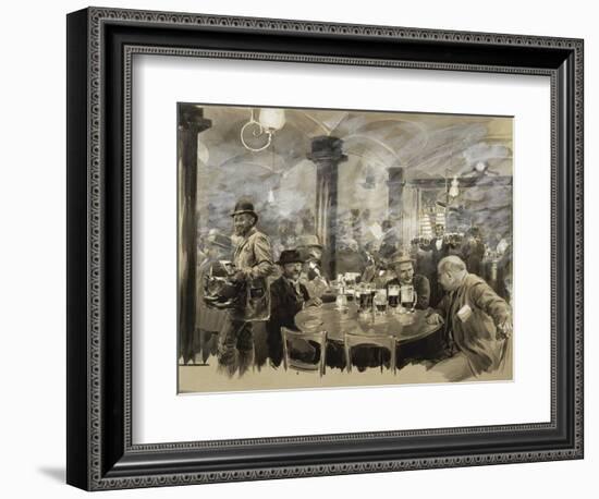 Interior of the Winter Bierhaus in Vienna-Wilhelm Gause-Framed Giclee Print