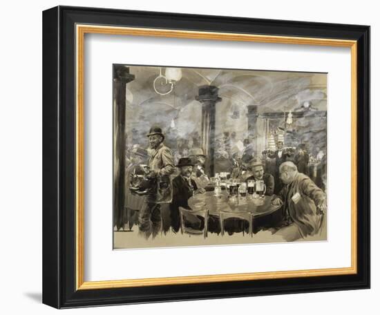 Interior of the Winter Bierhaus in Vienna-Wilhelm Gause-Framed Giclee Print