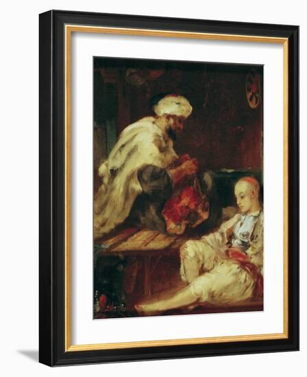 Interior of the Workshop of an Arab Tailor-Eugene Fromentin-Framed Giclee Print