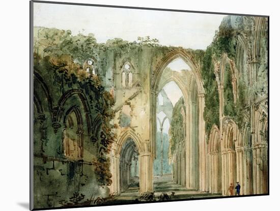 Interior of Tintern Abbey-Thomas Girtin-Mounted Giclee Print