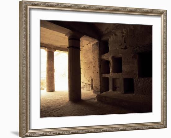 Interior of Tomb 1 with Peristyle-null-Framed Giclee Print