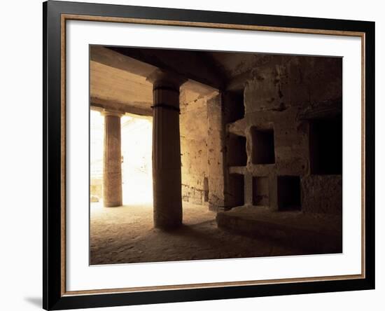 Interior of Tomb 1 with Peristyle-null-Framed Giclee Print