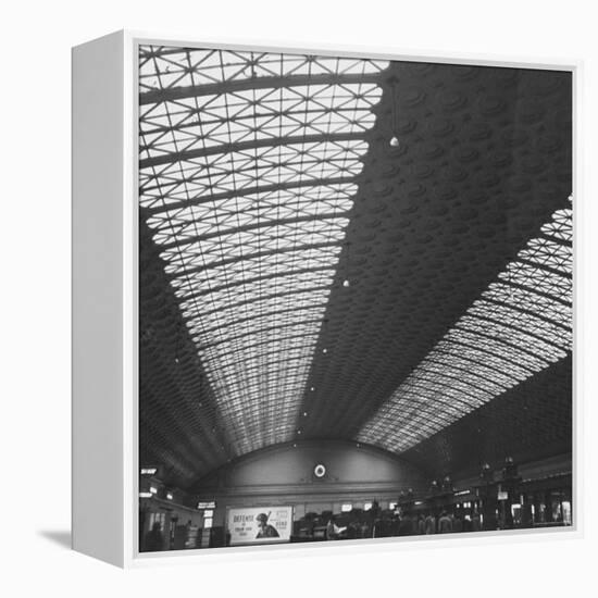 Interior of Union Station, Showing Detail of Glass and Iron Vaulted Ceiling-Walker Evans-Framed Premier Image Canvas