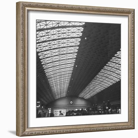 Interior of Union Station, Showing Detail of Glass and Iron Vaulted Ceiling-Walker Evans-Framed Photographic Print