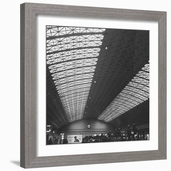 Interior of Union Station, Showing Detail of Glass and Iron Vaulted Ceiling-Walker Evans-Framed Photographic Print