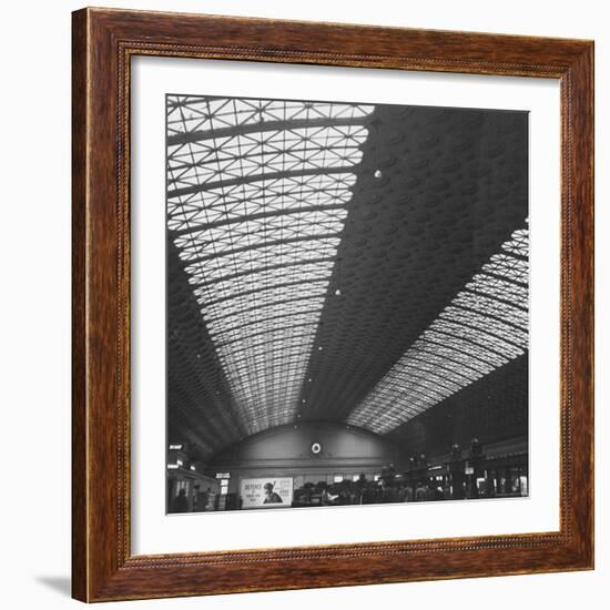 Interior of Union Station, Showing Detail of Glass and Iron Vaulted Ceiling-Walker Evans-Framed Photographic Print