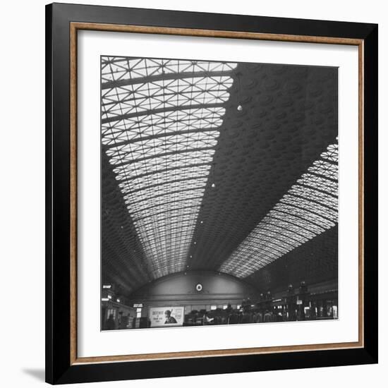 Interior of Union Station, Showing Detail of Glass and Iron Vaulted Ceiling-Walker Evans-Framed Photographic Print