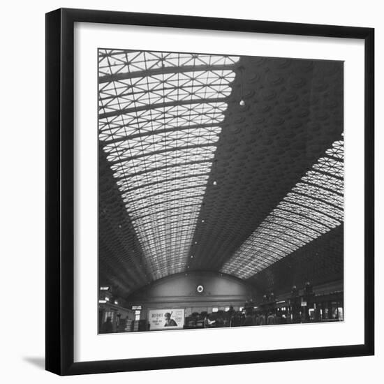 Interior of Union Station, Showing Detail of Glass and Iron Vaulted Ceiling-Walker Evans-Framed Photographic Print