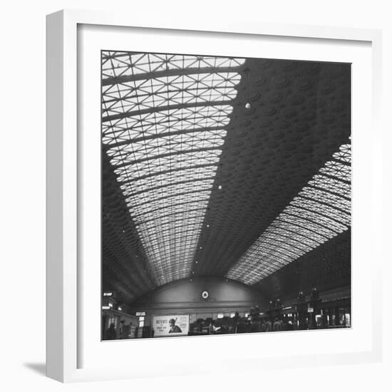 Interior of Union Station, Showing Detail of Glass and Iron Vaulted Ceiling-Walker Evans-Framed Photographic Print