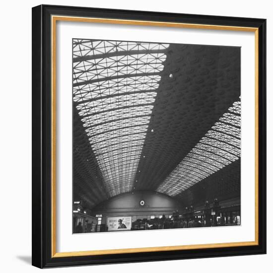 Interior of Union Station, Showing Detail of Glass and Iron Vaulted Ceiling-Walker Evans-Framed Photographic Print