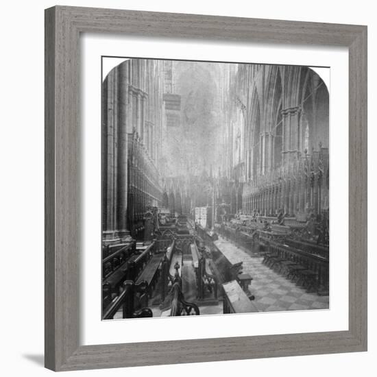 Interior of Westminster Abbey, London, Late 19th Century-Underwood & Underwood-Framed Photographic Print