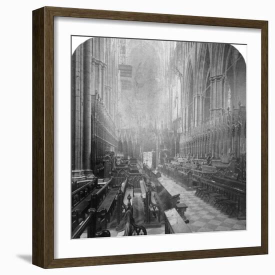 Interior of Westminster Abbey, London, Late 19th Century-Underwood & Underwood-Framed Photographic Print