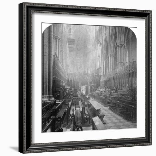 Interior of Westminster Abbey, London, Late 19th Century-Underwood & Underwood-Framed Photographic Print