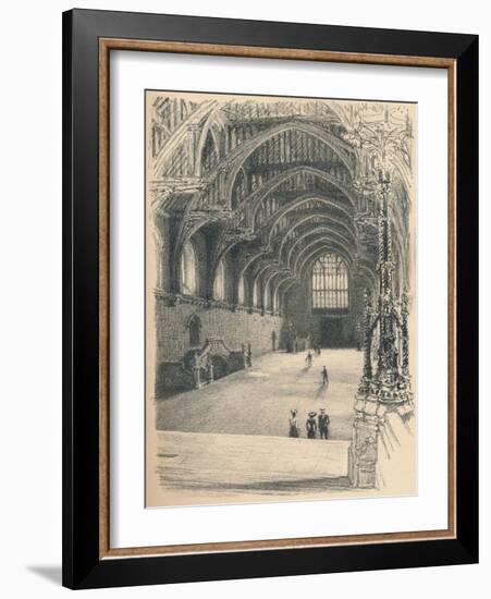 Interior of Westminster Hall, Westminster Palace, 1902-Thomas Robert Way-Framed Giclee Print