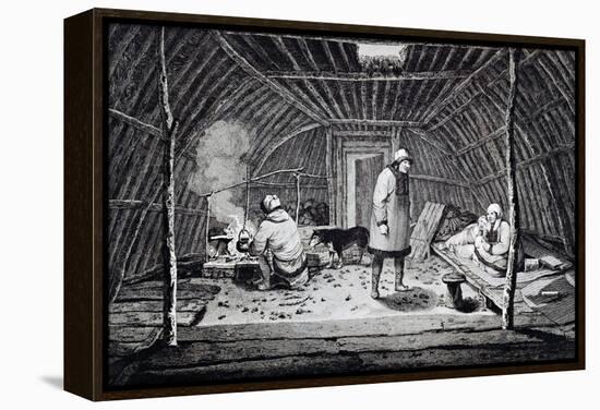 Interior of Winter House in Kamchatka-null-Framed Premier Image Canvas