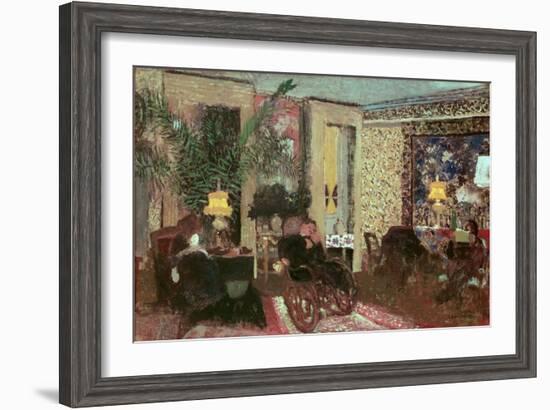 Interior Or, the Salon with Three Lamps, 1899-Edouard Vuillard-Framed Giclee Print