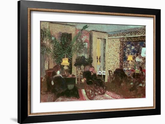 Interior Or, the Salon with Three Lamps, 1899-Edouard Vuillard-Framed Giclee Print