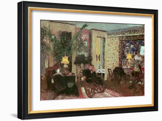 Interior Or, the Salon with Three Lamps, 1899-Edouard Vuillard-Framed Giclee Print