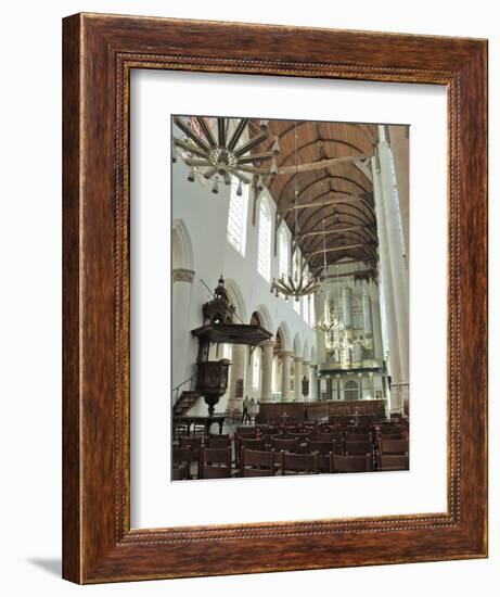 Interior, Oude Kirk (Old Church), Delft, Holland (The Netherlands)-Gary Cook-Framed Photographic Print